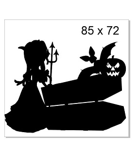 coffin bat witch 85 x 72.mm packs of 4  Chipboard or acrylic see